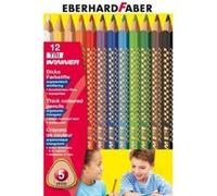 Eberhard Faber – Crayons de couleur Tri Winner triangulaires – 12 couleurs assorties