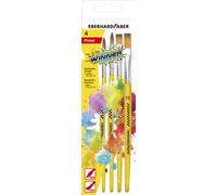 Eberhard Faber EF-579921 Set de pinceaux synthétiques Taille 4-6-8-12