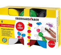 Eberhard Faber EFA Color 578606 Finger Paint Set with 6 Paint Pots of 40 ml Each