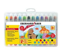 Eberhard Faber Crayons gel 529112 – Basic et Metallic, mine souple, 12 crayons étui carton