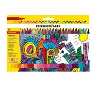 Eberhard Faber – Set feutres Colori 551150, 50 crayons de couleur pointe fine, lavables