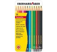 Eberhard Faber 514813 - Kleurpotloden set 12 stuks, kleurpotloden zeskant in metalen etui