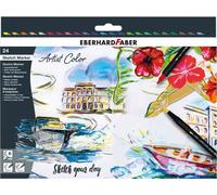 EBERHARD FABER Peintre double fibre Artist Color Dual Brush Pen étui carton de 24 pièces