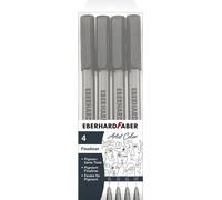 EBERHARD FABER Pigmentliner noir étui de 4 pièces