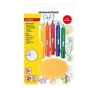 EBERHARD FABER - Set de craies de bain, 6 pièces | 5 crayons pour le bain et une éponge, lavables sans laisser de traces