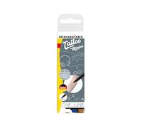 Eberhard Faber Set de crayons de tatouage One Line 559505 – 4 crayons, étui plastique et 4 pochoirs