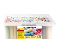 Eberhard Faber Craie de rue 526599 – seau 100 pièces, 8 couleurs vives