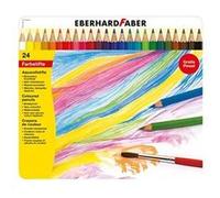 Eberhardt Faber 516025 Aquarellbuntstifte Métal, 24 Pièces Et Pinceau G