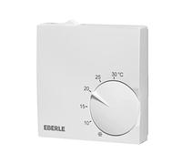 Eberle Régulateur d'ambiance, Blanc Polaire (Extra Plat, régulateur de température de 5 à 30 °C, Interrupteur Chauffage/Refroidissement) 131170551100