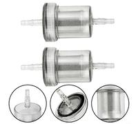 Eberspacher Lot de 2 filtres à injection pour chauffage à air diesel en plastique transparent 77 mm de longueur Convient pour tuyau de carburant de 4 mm