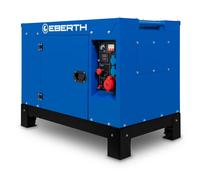 EBERTH 10000 Watt groupe électrogène de secours diesel, groupe électrogène avec 18,4 PS, moteur diesel à 4 temps, générateur de courant triphasé avec 1x 400V, 2X 230V, 1x 12V