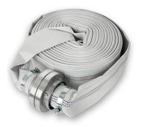 EBERTH 2" Tuyau d'incendie plat avec raccord Storz, tuyau longueur 30m, diamètre 2 pouces, tuyau tissé, tuyau industriel