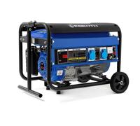 EBERTH 3000 Watt Groupe electrogene Generateur electrique portable moteur à essence 6,5 CV, 4 temps, 2x 230V, 1x 12V, démarrage par câble, régulateur tension automatique AVR, Avec châssis