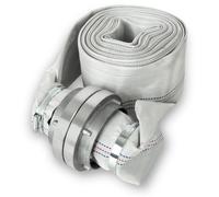 EBERTH 3" Tuyau d'incendie plat avec raccord Storz, tuyau longueur 10m, diamètre 3 pouces, tuyau en tissu, tuyau industriel