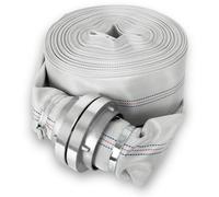 EBERTH 3" Tuyau d'incendie plat avec raccord Storz, tuyau longueur 30m, diamètre 3 pouces, tuyau en tissu, tuyau industriel