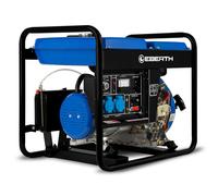 EBERTH 3000 Watt groupe électrogène de secours diesel, groupe électrogène avec moteur diesel 5,7 PS, 4 temps, démarreur électrique, 2X 230V, 1x 12V