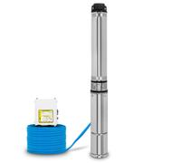 EBERTH 4" Pompe de puits profond Pompe de puits en acier inoxydable, électrique 550W, diamètre de la pompe 4 pouces (10cm), filetage de raccordement 1 1/2 pouce