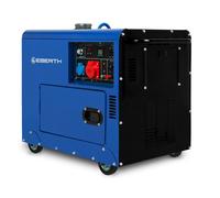 EBERTH 5000 Watt groupe électrogène de secours diesel, générateur de courant avec moteur diesel 10 PS, 4 temps, démarrage électrique, triphasé, 1x 400V, 1x 230V, 1x 12V, AVR