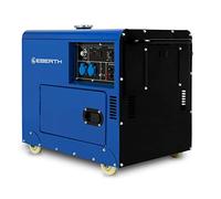 EBERTH 5000 Watt Groupe Electrogene Diesel, Generateur Electrique avec Moteur Diesel 10 CV, 4 Temps, Démarreur électrique, 2x 230V, 1x 12V, Régulateur AVR, Sécurité Niveau d'huile