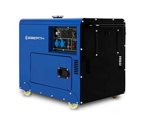 EBERTH 5000 Watt Groupe Electrogene Diesel, Generateur Electrique avec Moteur Diesel 10 CV, 4 Temps, Démarreur électrique, 2x 230V, 1x 12V, Régulateur AVR, Sécurité Niveau d'huile