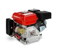 EBERTH 6,5 CV 4,8 kW Moteur à essence avec arbre de 19 mm Ø conique, démarrage électrique, batterie 7ah 12V, sécurité manque d'huile, 4 temps, moteur à essence 1 cylindre, 196 ccm, refroidi par air