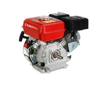 EBERTH 6,5 CV Moteur à essence Moteur de remplacement pour motoculteur thermique arbre 20 mm Ø, sécurité niveau d'huile, 4 temps, 1 cylindre, 196 ccm cylindrée, refroidissement air démarrage câble
