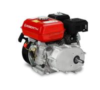 EBERTH 6,5 CV Moteur thermique à essence Moteur de kart avec embrayage à bain d'huile, arbre de 20 mm Ø, sécurité contre manque d'huile, 4 temps, 1 cylindre, 196 ccm cylindrée, démarrage câble