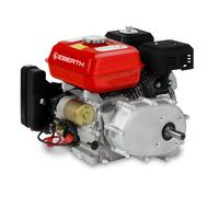 EBERTH 6,5 CV Moteur thermique à essence Moteur de kart avec embrayage à bain d'huile, arbre de 20 mm Ø, démarreur électrique, batterie 7ah 12V, sécurité contre manque d'huile, 4 temps, 196 ccm