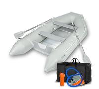 EBERTH Bateau de pêche Gonflable en PVC Robuste pour 3 à 8 Personnes, 2X pagaies, Puissance Moteur Max. 10 à 50 CV, kit de réparation, Pompe, Sac de Transport, jusqu'à 484 à 1100kg