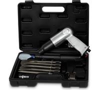EBERTH burin pneumatique avec coffret, set d'outils 10 pièces, 4500 coups/min, 5x burins 150 mm, marteau burineur avec raccord 1/4", y compris accouplement, burette d'huile (vide), ressort de maintien
