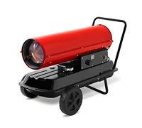 EBERTH Canon de chaleur direct 20 kW, soufflerie de chauffage diesel/fioul, débit d'air 450 m³/h, réservoir de 19 L, indicateur de niveau, protection contre la surchauffe, sécurité de flamme, roues