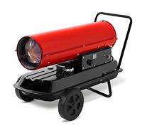 EBERTH Canon de chaleur direct 30 kW, soufflerie de chauffage diesel/fioul, débit d'air 600 m³/h, réservoir de 33 L, indicateur de niveau, protection contre la surchauffe, sécurité de flamme, roues