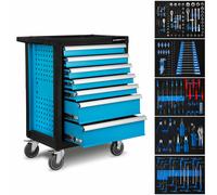EBERTH Chariot d'atelier à outils servante caisse 7 tiroirs complète avec outils
