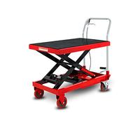 EBERTH Chariot Élévateur à Ciseaux Table Élévatrice Capacité de 300kg (Acier, Roues Robustes et Silencieuses, Table 820x520mm, Hauteur de Levage 270-800mm, Pédale de Levage, Poignée de Descente)