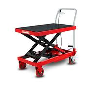 EBERTH Chariot Élévateur à Ciseaux Table Élévatrice Capacité de 750kg (Acier, Roues Robustes et Silencieuses, Table 820x520mm, Hauteur de Levage 280-780mm, Pédale de Levage, Poignée de Descente)