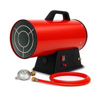 EBERTH Chauffage direct au gaz 30 kW (avec tuyau à gaz et régulateur de pression, protection contre la surchauffe, thermostat intégré, allumage piézoélectrique 230 V, poignée de transport)