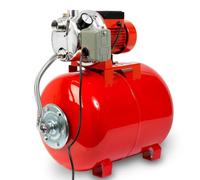 EBERTH Circuit d'eau Domestique débit 3600 L/h, 4 bar, 750W, Pompe avec Pressostat pour Automatisation, Hauteur d'Aspiration 9 m, Hauteur de Refoulement 40 m, Réservoir de Pression 50 L, Acier peint