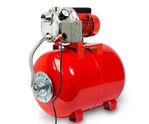 EBERTH Circuit d'eau Domestique débit 3600 L/h, 4 bar, 750W, Pompe avec Pressostat pour Automatisation, Hauteur d'Aspiration 9 m, Hauteur de Refoulement 40 m, Réservoir de Pression 50 L, Acier peint