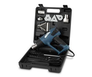 EBERTH Décapeur Thermique, Pistolet à Air Chaud, Electrique 2000W, Affichage LCD, Température Réglable Entre 80°C et 600°C Maximum, Pistolet Thermique Avec Valise, 4 Spatules et 4 Buses, Accessoires