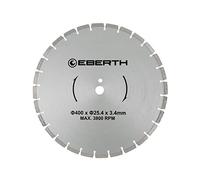 EBERTH Disque à tronçonner diamanté pour la pierre, le béton et le carrelage, Disque diamant de 400 mm de diamètre, alésage de 25,4 mm, épaisseur de 3,4 mm, pour granit, céramique, marbre