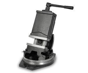 EBERTH Etau de machine rotatif et basculant en acier moulé, Max. Largeur de serrage 125mm, largeur des mors 160mm, étau pour perceuse, étau pour perceuse, basculant de 0° à 90°, pivotant à 360