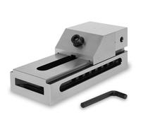 EBERTH Etau de précision à basse tension, largeur des mors 100mm, force de serrage maximale 125mm, hauteur des mors 45mm, en acier robuste, professionnel, pour divers travaux, étau d'atelier