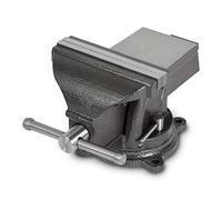 EBERTH Etau en fonte avec enclume, largeur des mâchoires 150mm, hauteur totale 152mm, rotation 360°, plateau Ø 123mm, écartement maximal 100mm, étau petit, pour travaux délicats