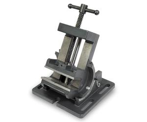 EBERTH Etau pour machine basculant à 90° en fonte d'acier, largeur de serrage maximale 100 mm, largeur de mors 105 mm, étau pour perceuse, fraiseuse, pour atelier professionnel ou personnel