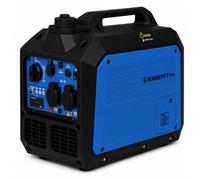 EBERTH Générateur à onduleur 3500W, groupe électrogène de secours à moteur à essence 4 temps, sortie 2x 230 V Schuko, prise 12 V et port USB, technologie à onduleur à onde sinusoïdale pure