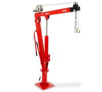 EBERTH Grue Pick Up, Grue de Chargement, capacité de Charge de 900 kg, treuil à câble, pivotement 360°, Pied Massif pour Montage au Sol, Crochet de Levage et chaîne, Hauteur de Levage de 1750mm