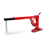 EBERTH Grue Pick Up, grue de chargement, capacité de charge maximale 450 kg, pied massif pour montage au sol, crochet de levage et chaîne, hauteur de levage de 35 à 1330 mm