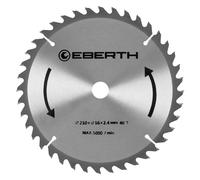 EBERTH Lame de Scie Circulaire en Acier avec Dents en Carbure pour la Coupe du Bois (Diamètre 210mm, Alésage 16mm, Épaisseur de la Lame 1.6mm, Largeur de Coupe 2.4mm, 40 Dents, RPM Max. 5000)