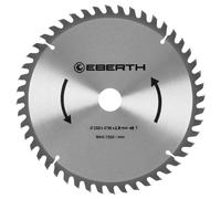 EBERTH Lame de Scie Circulaire en Acier avec Dents en Carbure pour la Coupe du Bois (Diamètre 250mm, Alésage 30mm, Épaisseur de la Lame 1.8mm, Largeur de Coupe 2.8mm, 48 Dents, RPM Max. 7000)