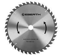 EBERTH Lame de Scie Circulaire en Acier avec Dents en Carbure pour la Coupe du Bois (Diamètre 315mm, Alésage 30mm, Épaisseur de la Lame 1.8mm, Largeur de Coupe 2.8mm, 40 Dents, RPM Max. 6000)